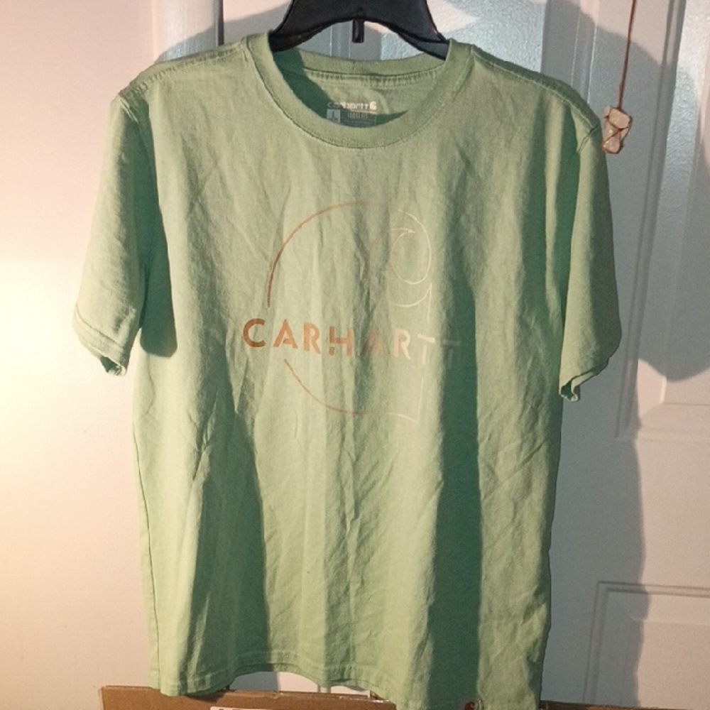 Carhartt Sage Green Tee with Logo